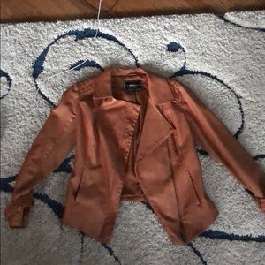 Brown leather-like jacket